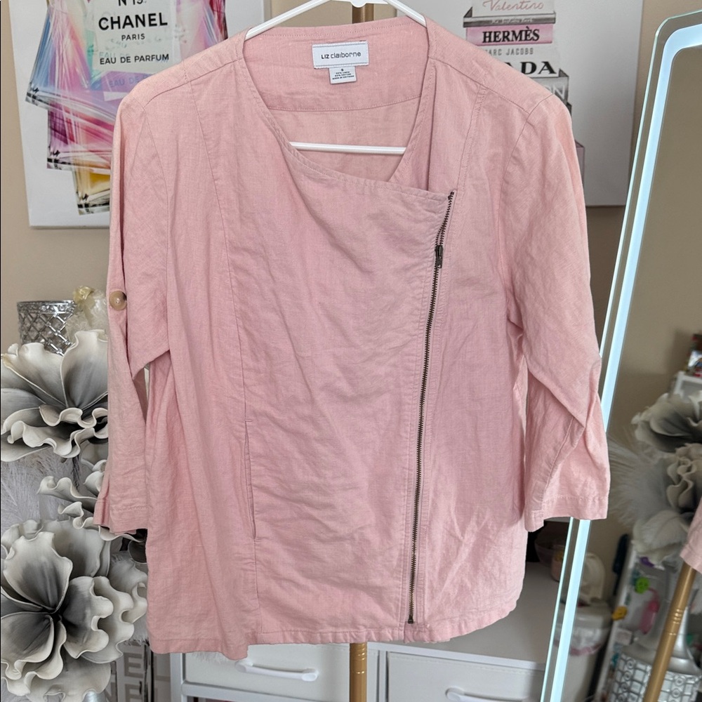 Liz Claiborne Light Pink Utility Jacket